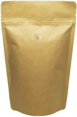 Kraft 12 oz. Stand Up Pouch with Valve Laminated
